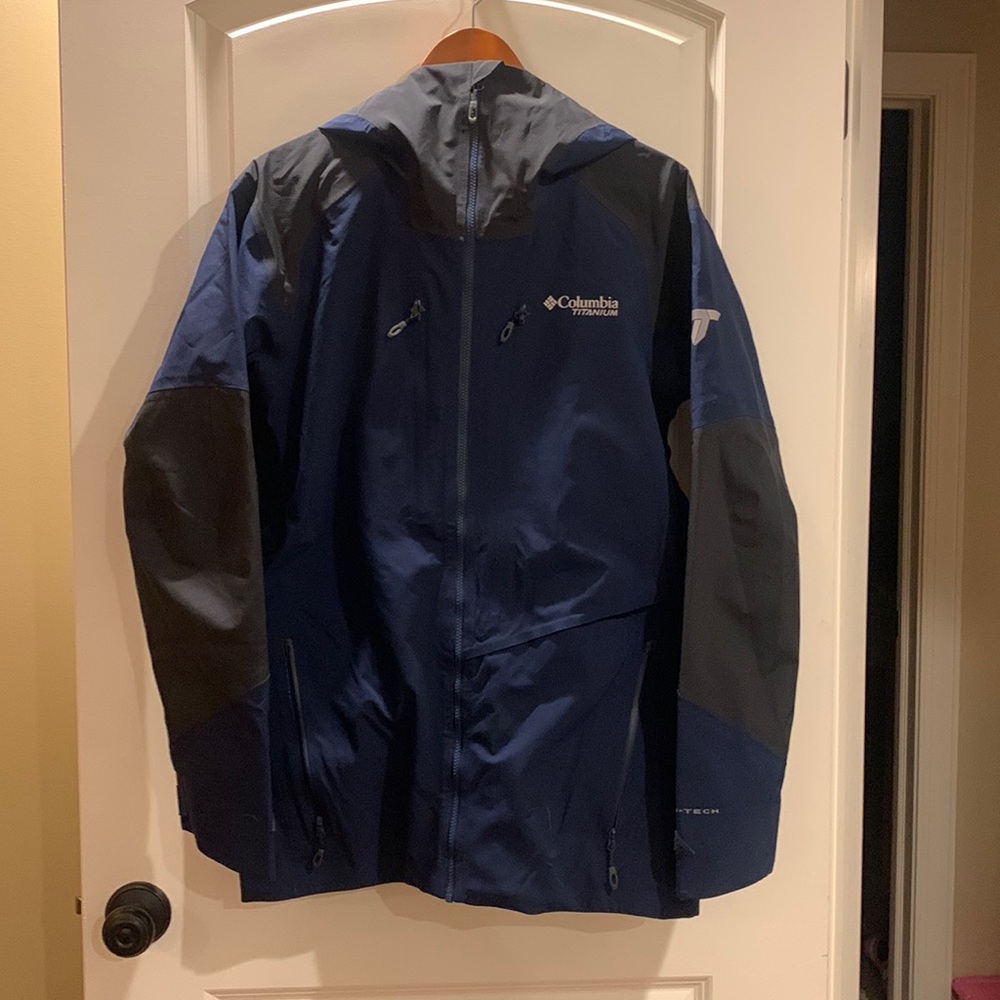 Columbia Mens Titanium Jacket Navy Blue
